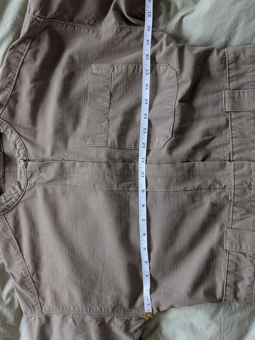 Everlane Organic Cotton Fatigue Short Sleeve Jumpsuit in Clay Size 8